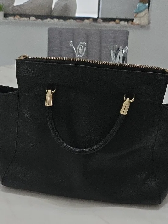 kate spade Black Leather Satchel with Gold Hardware and Tassel - Picture 4 of 10